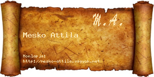 Mesko Attila névjegykártya